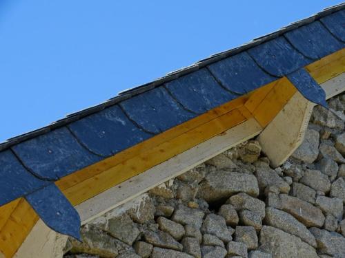 Chevronnage + couverture ardoise Espagne et plafond méléze à Chirac-Bellevue